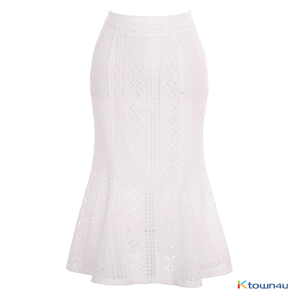 ktown4u.com : sk3517 Eyelet Lace Mermaid Skirt