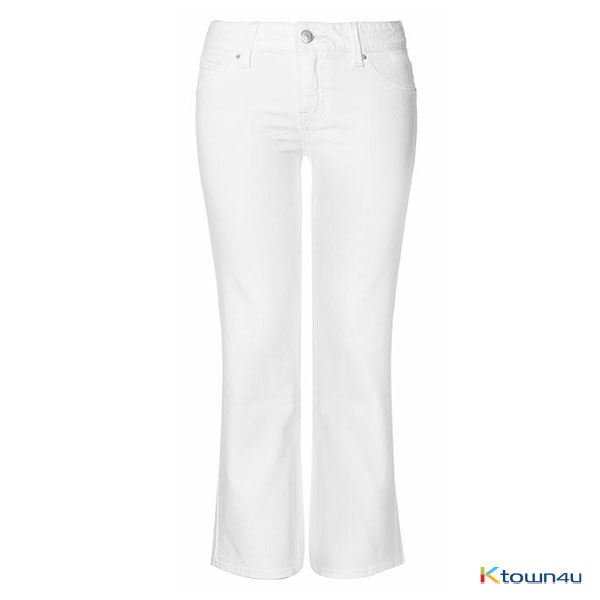 Women's White Slim bootcut Jeans_white