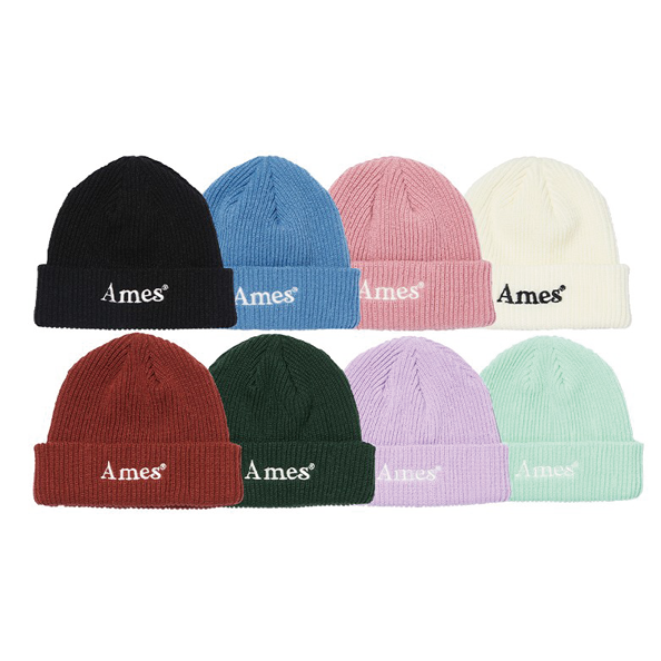 COLORED LOGO BEANIE_BK