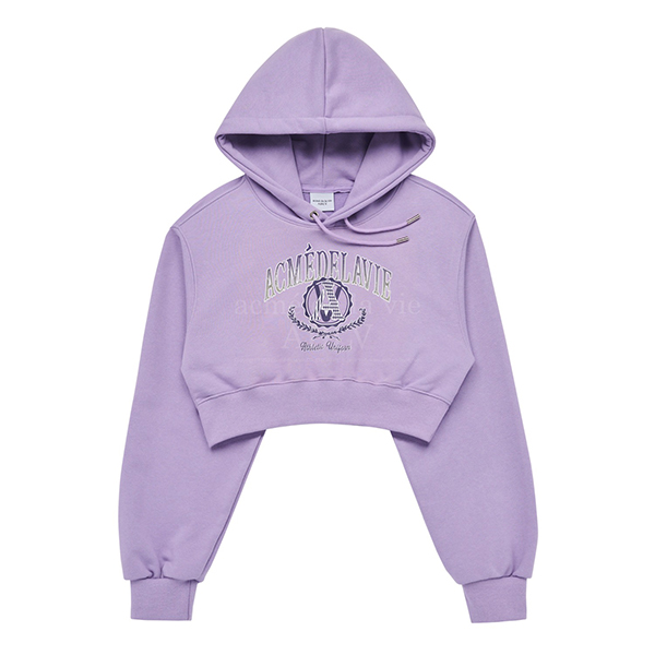 Light purple cropped hoodie on sale