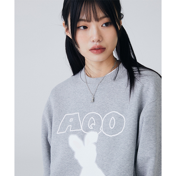 ktown4u.com : (KIHYUN 2Gifts) UV Bunny Bear Sweatshirts [Grey]