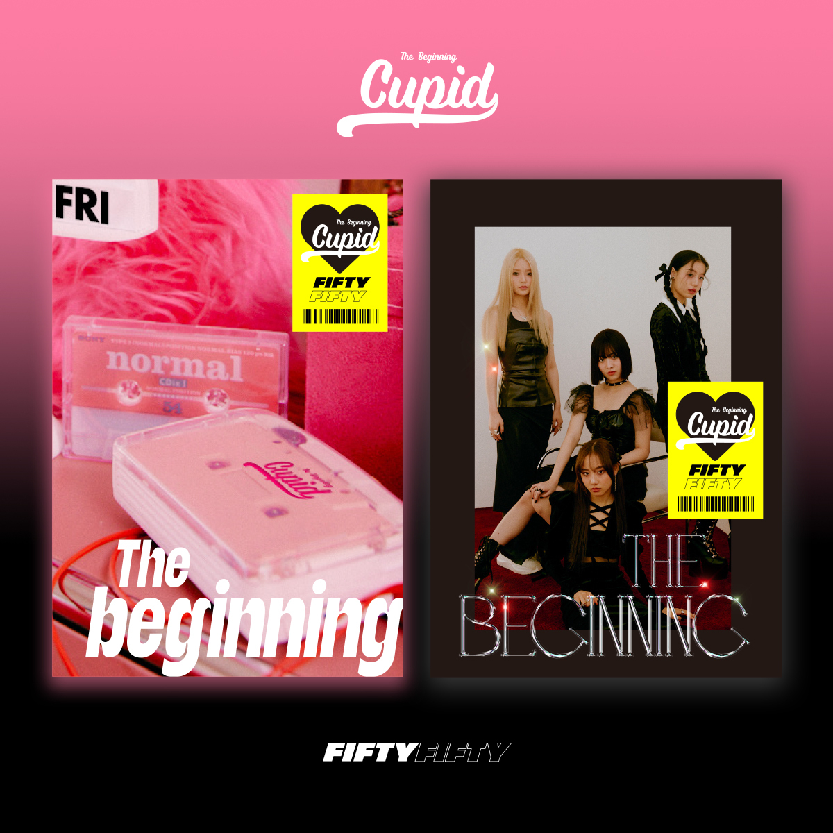 [2CD SET] FIFTY FIFTY - The 1st Single Album [The Beginning: Cupid] (NERD Ver. + BLACK Ver.)